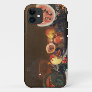 スイカおよびcarafeが付いている静物画 iPhone 11 ケース