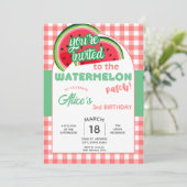 スイカお祝い誕生日 招待状 (スタンド正面)