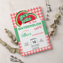 スイカお祝い誕生日 招待状