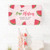 スイカかわいいワンinメロン第1ベビー誕生日 横断幕 (インサイチュ)