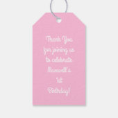 スイカかわいい1歳の誕生日パーティーありがとう ギフトタグ (裏面)