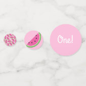 スイカかわいい1st誕生日パーティーテーブルデコール コンフェッティ (正面)