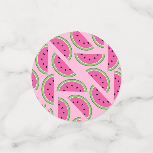 スイカかわいい1st誕生日パーティーテーブルデコール コンフェッティ (スモール正面)