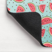 スイカかわいらしスライスと種子パターン マウスパッド (コーナー)