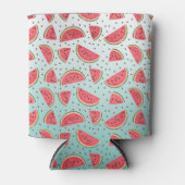 スイカかわいらしスライスと種子パターン 缶クーラー (正面)
