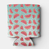 スイカかわいらしスライスと種子パターン 缶クーラー (裏面)