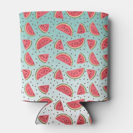 スイカかわいらしスライスと種子パターン 缶クーラー (裏面)