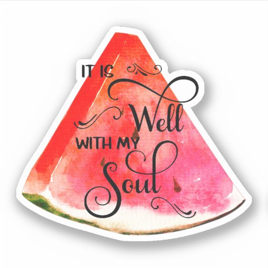 スイカが好い シール (正面)