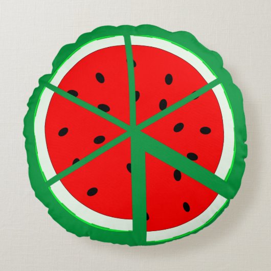 スイカくさび ラウンドクッション (正面)