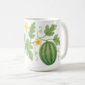 スイカつる植物(花) コーヒーマグカップ (正面右)