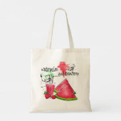 スイカとイチゴの水彩スケッチ トートバッグ (裏面)