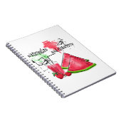 スイカとイチゴの水彩スケッチ ノートブック (右側)