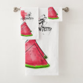 スイカとイチゴの水彩スケッチ バスタオルセット (インサイチュ)