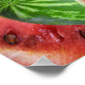 スイカとカットスライス(小) ポスター (角)