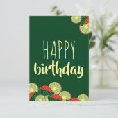 スイカとキウイハッピーバースデー カード (スタンド正面)