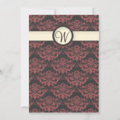 スイカとクリームのダマスク ウェディング 招待状 (裏面)