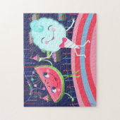 スイカとコットンキャンディカーニバル ジグソーパズル (縦)