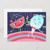 スイカとコットンキャンディカーニバル ポストカード (正面/裏面)