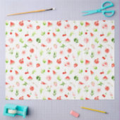 スイカとザクロ柄 薄葉紙 (クラフト)