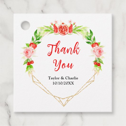 スイカとザクロ結婚ナシありがとう フェイバータグ (正面)