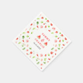 スイカとザクロ結婚ナシ スタンダードカクテルナプキン (角)