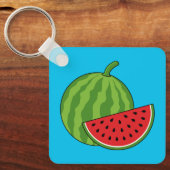 スイカとスライス キーホルダー (正面)