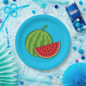 スイカとスライス ペーパープレート (パーティー)