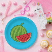 スイカとスライス ペーパープレート (パーティー)