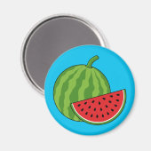 スイカとスライス マグネット (正面/裏面)