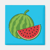 スイカとスライス マグネット (正面)