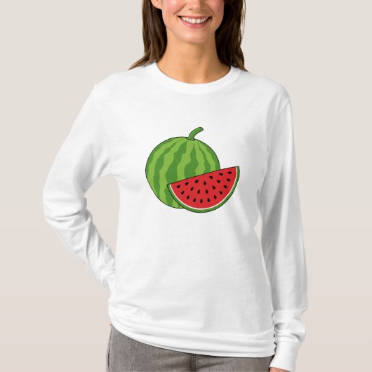 スイカとスライス Tシャツ (正面)