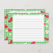 スイカとデイジーレシピカード ポストカード (正面/裏面)