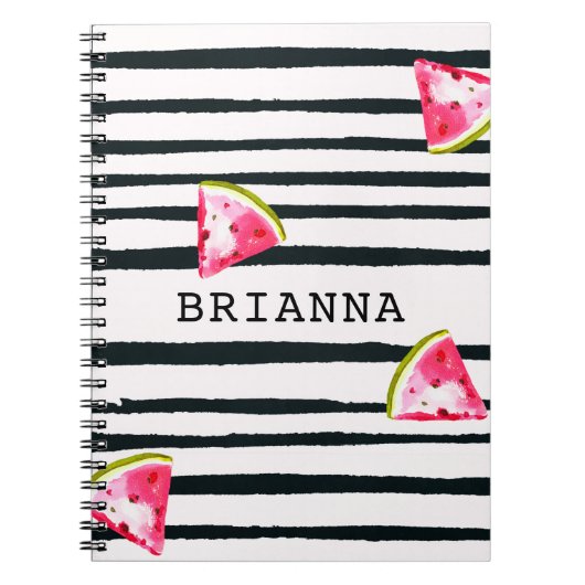 スイカとブラックストライプサマーシック ノートブック (正面)