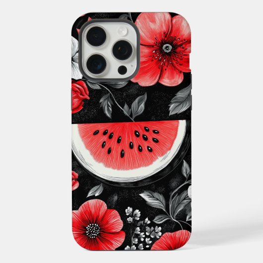スイカとポピー iPhoneケース (裏面)