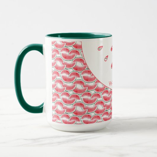 スイカと同じように人生も甘い マグカップ (左)
