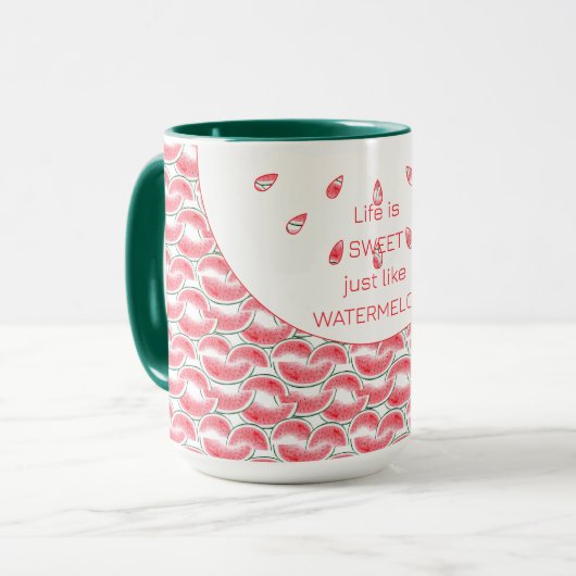 スイカと同じように人生も甘い マグカップ (正面左)