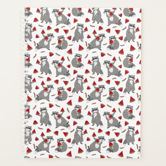 スイカと幸せなアライグマ プランナー手帳 (正面)