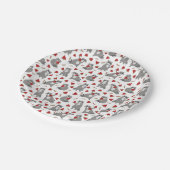 スイカと幸せなアライグマ ペーパープレート (アングル)