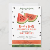 スイカどんな方法でも赤ちゃんシャワーをスライス 招待状 (正面)