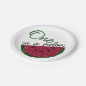 スイカに入ったグリッター ペーパープレート (アングル)