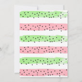 スイカに1つベビー誕生日招待状 招待状 (裏面)