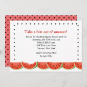 スイカのかみ傷の招待状 招待状 (正面/裏面)