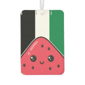 スイカのないパレスティンのかわいいパレスチナ国旗 カーエアーフレッシュナー (裏面)