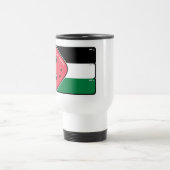 スイカのないパレスティンのかわいいパレスチナ国旗 トラベルマグ (中央)