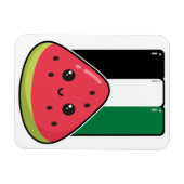 スイカのないパレスティンのかわいいパレスチナ国旗 マグネット (横)