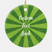 スイカのアイスクリームスティック セラミックオーナメント (裏面)