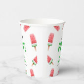 スイカのアイスクリームポップシクルベビーシャワー 紙コップ (右)