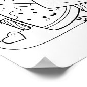 スイカのアイスクリーム – カラーリングページ ポスター (角)