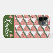 スイカのイラストパターンモノグラム サマー Case-Mate iPhoneケース (裏面(横))