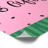 スイカのカードとギフトのサイン ポスター (角)